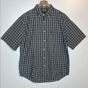 Timberland short sleeve button down plaid shirt